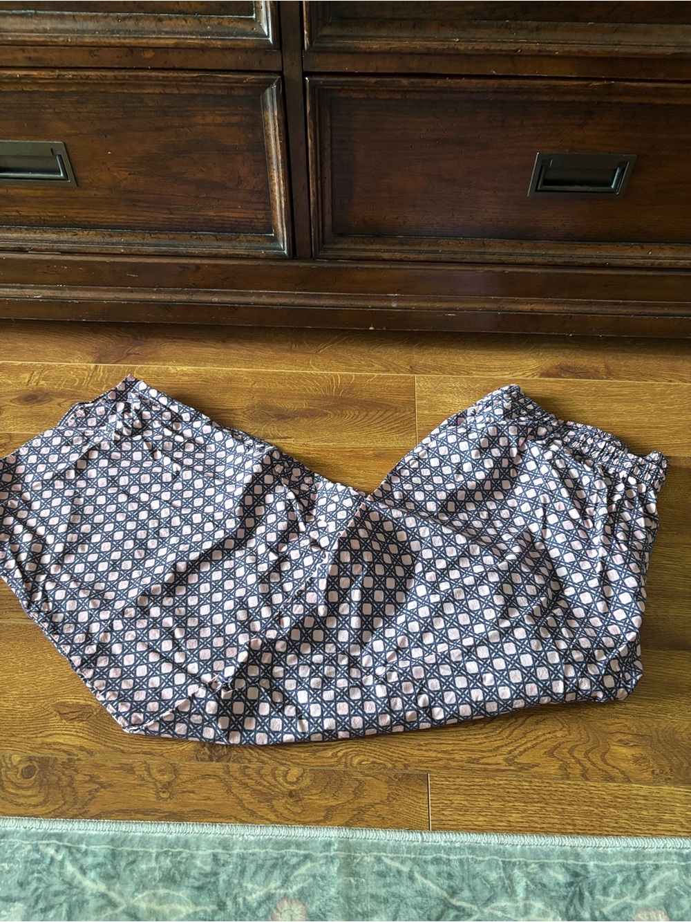 Pink Geometric Print Pull-On Bottoms
